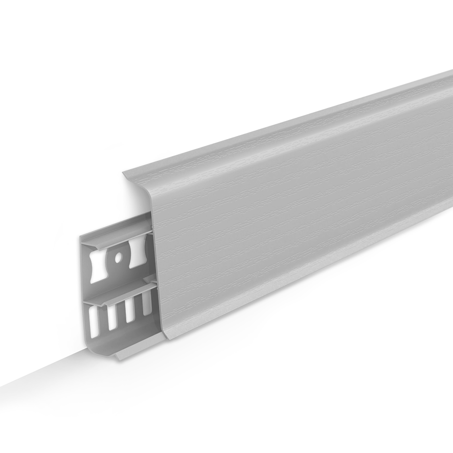 Плинтус Deconika 70мм №002 Светло-серый