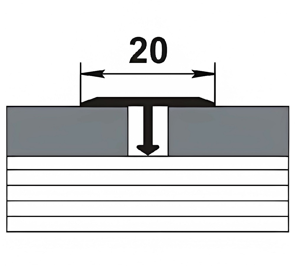 Профиль стыкоперекрывающий Лука ЛС 10.2700.15