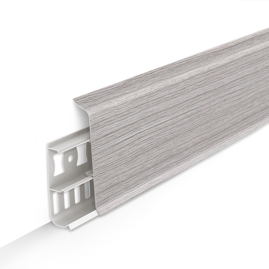 Плинтус Deconika 85мм №253 Ясень серый