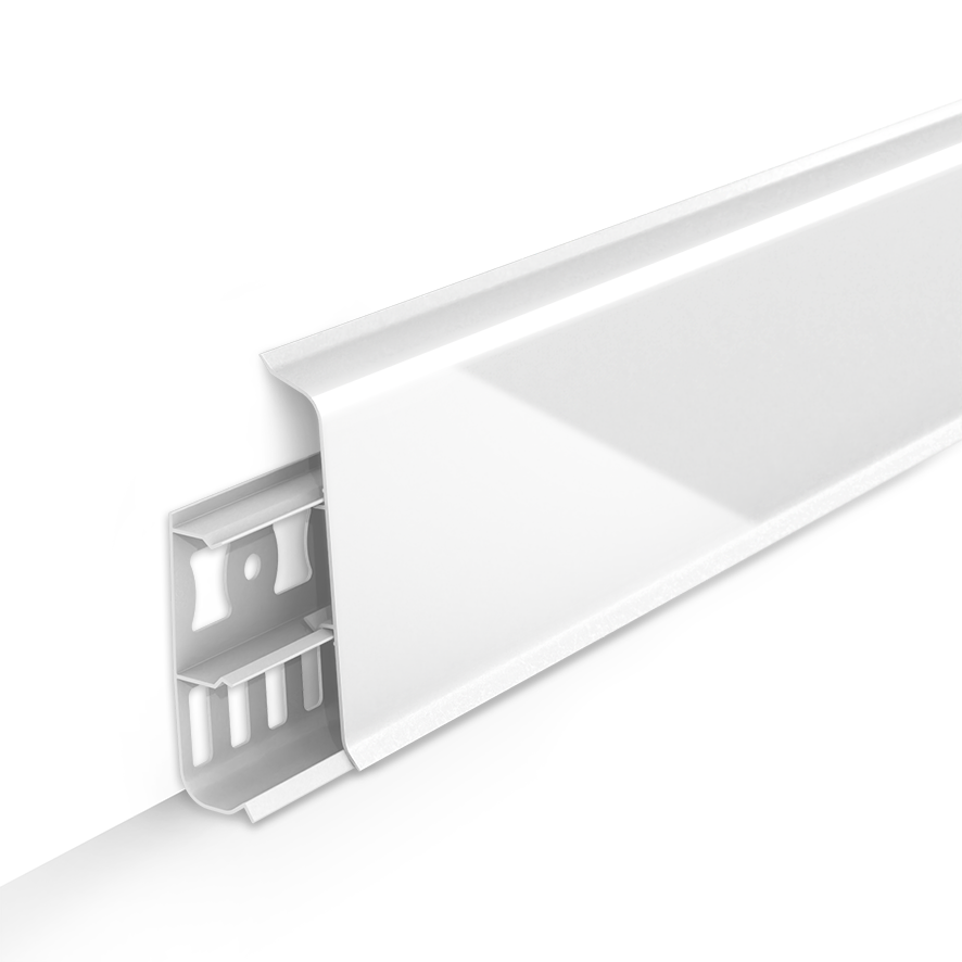 Плинтус Deconika 85мм №001-G Белый глянцевый