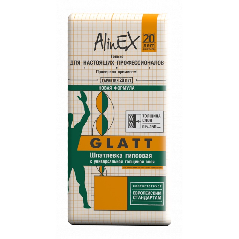 Гипсовая универсальная шпатлевка AlinEX GLATT 5 кг