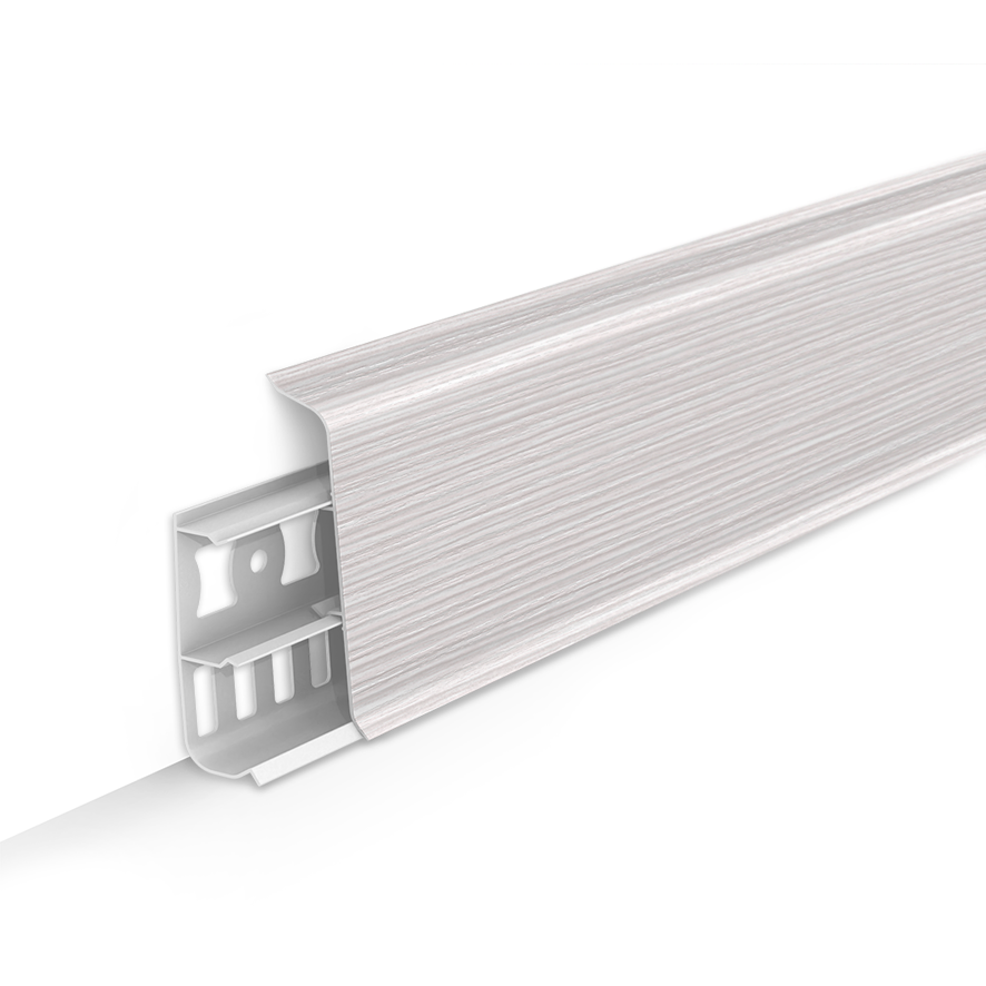 Плинтус Deconika 70мм №255 Ясень бьянко