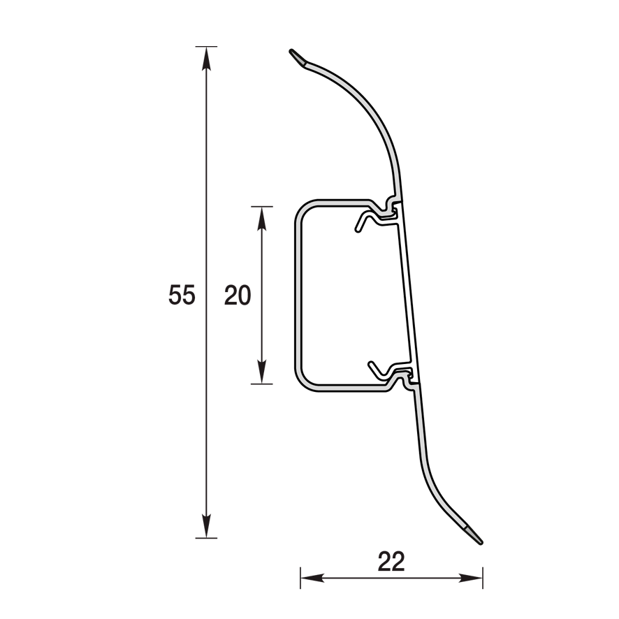 Плинтус Ideal 55мм №291 Орех