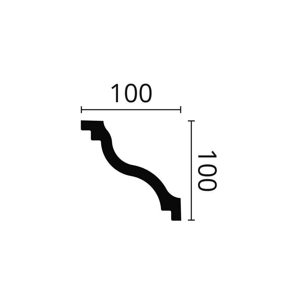 Плинтус потолочный SL-100