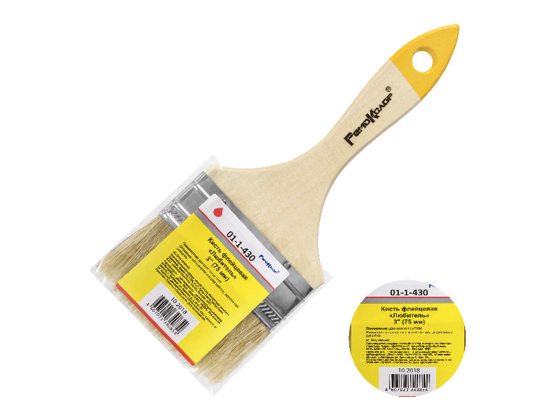 Кисть флейцевая Любитель 3 01-1-430